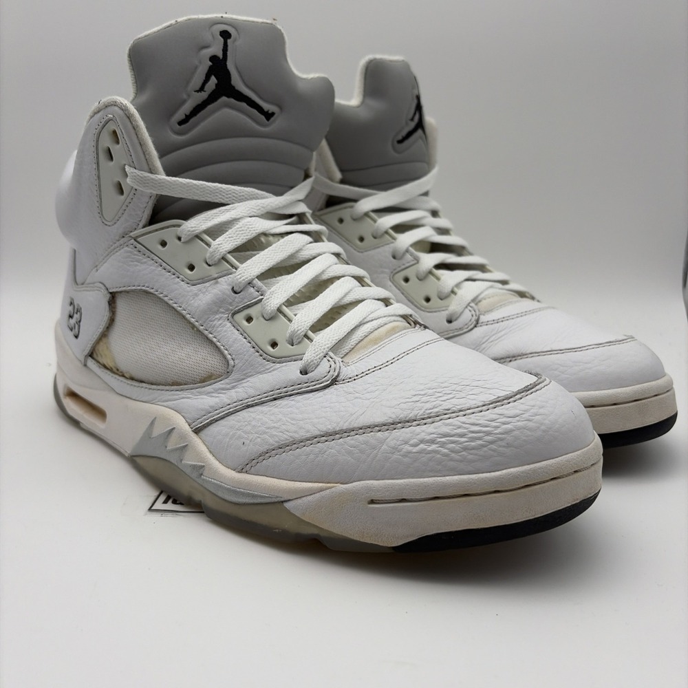 Size 12 - Air Jordan 5 Retro 2015 White Metallic*READ DESCRIPTION* - Picture 2 of 13